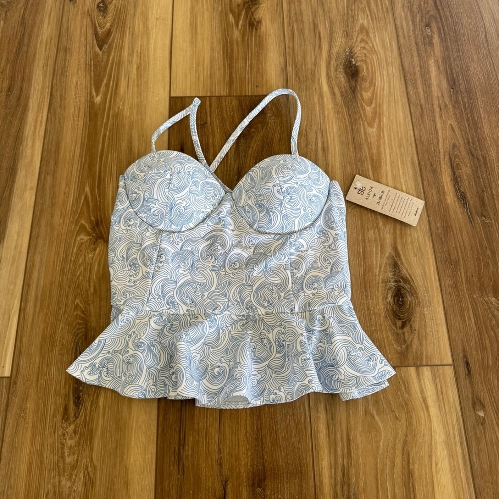 NWT Albion Tankini Peplum Top, Size XS
